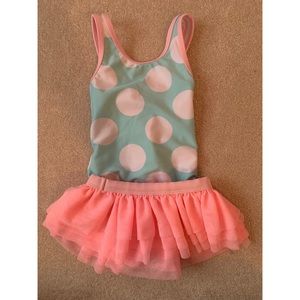CAT&JACK 3T Polka Dot bathing suit &matching skirt